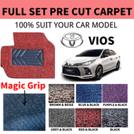 TOYOTA VIOS 13-21 Carpet 5pcs(set) 16MM Car Kereta Karpet Kapet Specialist Carpet Floor Mat Mat Magi