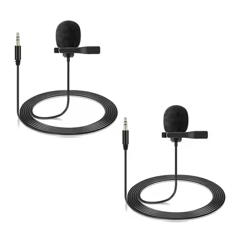 CaTeFo 2 Pack Lavalier Lapel Microphone for DJI Mic 2 Rode Wireless GO2 Wireless PRO DJI Wireless Mi