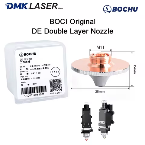 BOCI Original DE Double Layer Nozzle 2D Flat Cut Copper Nozzle D28 M11 For BOCHU BLT310 BLT4XX BLT6X