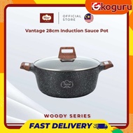 Vantage Induction Sauce Pot 28cm | Non-Stick Casserole Woody Series