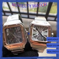 Quartz Square Hollow Steel Band Roman Series Watch 39mm