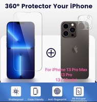 (貼+鏡頭貼) For iPhone 13 Pro Max / 13 Pro / 13 / 13 mini with Screen Protector + Camera Lens Protector大