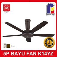 BETTER PAIN - KDK 5 BLADE Remote Control Ceiling Fan 56″ inch 140cm | K14YZ-PBR (Brown) NEW MODEL