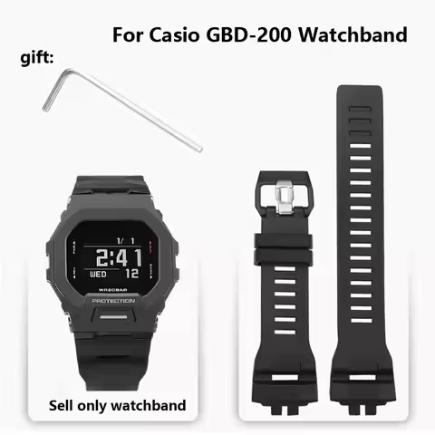 Resin Watch Strap for Casio G-SHOCK Series 3506 GBD-200-1AGBD-200RD-4 Dedicated Silicone Strap Men's
