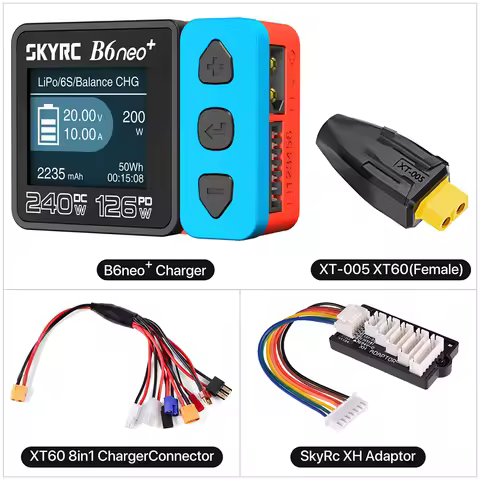 SKYRC B6neo / B6neo+ LiPo Battery Smart Balance Charger DC 200W PD 80W Input for RC Model Car Ship B