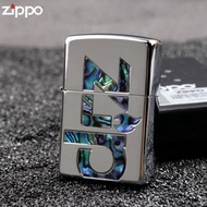 【美國經典火機品牌】Zippo「品牌Logo款 彩繪玻璃」防風煤油純銀/黃銅套殼打火機