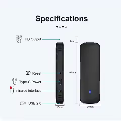 A53M-Q8 TV Stick Android 14.0 4K Ultra HD Wifi 6 BT5.0 Voice Remote 2+8GB Streaming Stick Home Theat