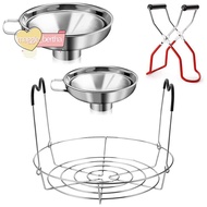 4 Pieces Canning Kit, 1PC Canning Rack+ 1PC Canning Jar Lifter Tong+ 2PC Canning Funnels, Canning Su