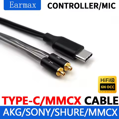 For SE215 SE535 SE846 N5005 N3BP N40 N1AP Replaceable HIFI Earphones TYPEC USB-C to MMCX High-Purity