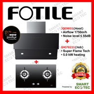 FOTILE JQG9031 Chimney Cooker Hood + GHG78211 ( 2 Burners ) Built-in Gas Hob, Upgrade to 3 Burners available