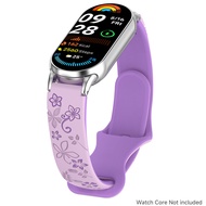 Engraved Band Strap For Mi Band 8 Xiaomi Silicone Strap for Xiaomi Band 8 Original Strap for Mi Band