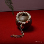 Star Moon*Yellow Plum Blossom Left and Right Hand Bracelet7Pumpkin Bead Bodhi Seed Matching Single L