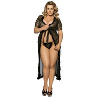 PLUS SIZE SEXY LACED LINGERIE (BLACK, SIZE XL/2XL/3XL)