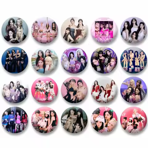 Kpop Singer Karina Winter Giselle Ningning Badges Aespa Band Enamel Pins for Bag Clothing Decoration