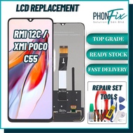 LCD REDMI 12C / XIAOMI POCO C55 COMPATIBLE FOR DISPLAY SKRIN TOUCH SCREEN DIGITIZER REPLACEMENT PART