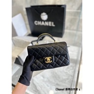 Ready Stock 2025 Mini CF6 Ch@n3lll 22B Gold Label Handle Handcarry Chain Bag