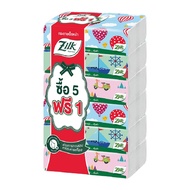 กระดาษเช็ดหน้า ทราเวลแพ็ค 115 แผ่น  แพ็ค 5 ซิลค์