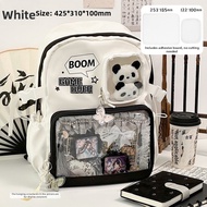 Transparent Large-capacity Backpack 2D Cartoon Design