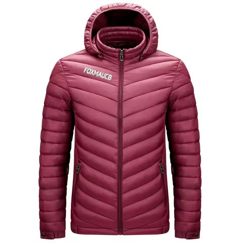 Men's FOXMAUCB Winter Thermal Jacket Cycling Hooded Warm Coat Outdoor Windbreaker Mountain Bike Coth