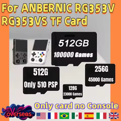 For ANBERNIC RG353V RG353VS TF Card Preloaded Games Retro Handheld Game card PSP DC SS PS1 NDS100K G