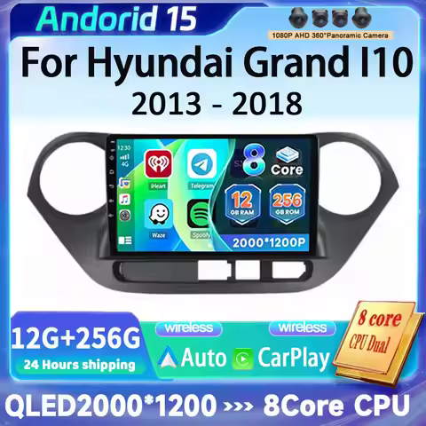 Automotive Multimedia Player For Hyundai Grand I10 2013 2014 2015 2016 2017 2018 Wireless Carplay An