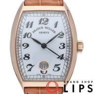 Franck Muller Tonneau Curvex 復古腕錶 7851SCDT，附原廠錶盒、保固卡，18K 白金錶殼、PG/皮革錶帶，男士腕錶，拋光處理，成色極佳 [二手]