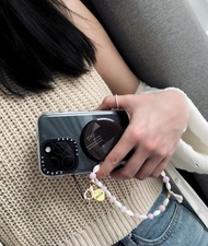 【MISIA】Phone Charm 天然水晶礦石手機吊飾-362紫玉珠