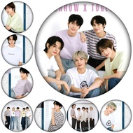 KPOP TXT Badge mirror keychain circular design accessory pendant