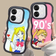 MERAH D-29 Sailor Moon Pink red Casing for ITEL S25 Ultra A50 A90 P55 A80 black