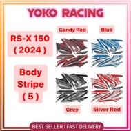 Honda RSX RS-X 150 RSX150 - 2024 - Sticker Stiker Body Cover Set Stripe (5) 5 Coverset Strike Blue G