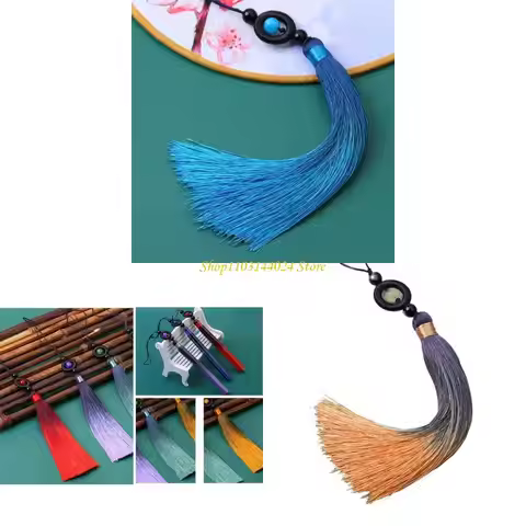 N5KE Taiji Swords Tassels Accessory Hanging Decoration Handmade Chinese Pendant Ornament for Martial