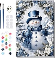 Bowetile Christmas Paint by Numbers for Adults Beginners Framed, Adults' Paint-by-Number Kits, Adult