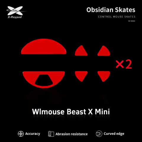 X-Raypad Obsidian Control Skates for BEAST X Mini Wireless Gaming Mouse – WLmouse