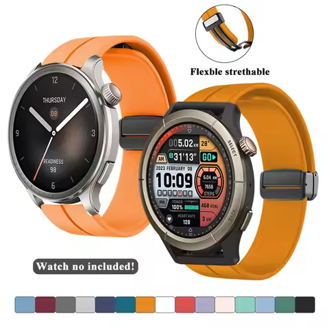 Silicone Strap for Amazfit Cheetah Pro Official Magnetic Buckle Strap Replacement Watchband Bracelet