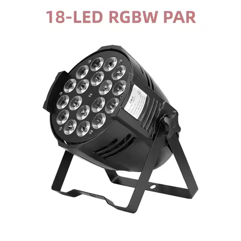 18 PCS RGBW LED Par Light High Brightness Full Color Wash Light DMX512 Sound Control For Stage Studi