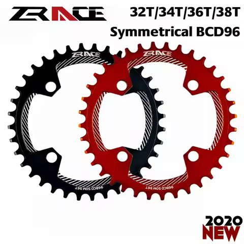 NEW ZRACE Chainring Chainwheels BCD96 Symmetrical Chainring,32/34/36/38T AL7075 CNC process,Vickers-