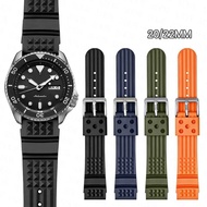 Diver Silicone Strap 20mm 22mm Men Sport Waterproof TPU Rubber Bracelet Universal Band for Seiko Water Ghost Citizen Watch Accessories
