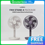 Lumena | Lumena Desktop Wireless Fan 2-Pack White+Navy Fan Stand 4 Gx