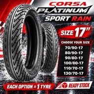 CORSA Platinum Sport Rain 17 Inch Tubeless Motorcycle Tyre 70/90 80/90 90/80 100/80 110/70 130/70-17