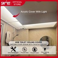 HDB Toilet Acrylic Cover Installation / Toilet Box Up Cover / Acrylic With Lighting For Toilet / BTO