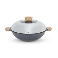 Shogun Granite Plus Ceragan Ceramic 36 x 11cm Non-stick Covered Wok, 7.2L (IH)