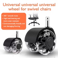 7 cm PU Transparent Silent Caster Office Chair Universal Wheel Gaming Chair Pulley Cross-Border Hot 