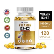 Wellness Vitamin D3+K2 10000 IU Capsules120pcs