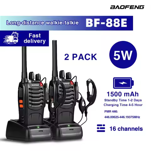 2/4/6pcs Baofeng BF-88E portable wireless Handheld Long Range Walkie Talkie 446MHz 16CH UHF Ham Two 