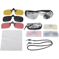 Hands-Free Binocular Glasses, 4X Fishing Binoculars with 3 Color Polarized Lenses Hand-Free Binocula