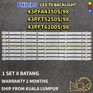 PHILIPS 43PFA4350S/98 43PFT5250S/98 43PFT6100S/98 LED BACKLIGHT BARU / NEW 43PFA4350 43PFT5250 43PFT