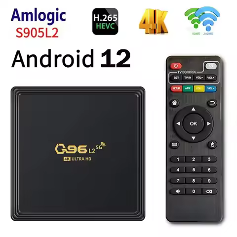 Q96 L2 Smart tv box android 12 Amlogic S905 L2 quad core 4G 5G Wi-Fi 4K UHD BT4.1 H.265 iptv multime