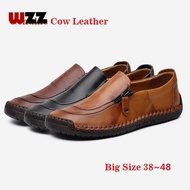 WZZ Big Size 38-48 Men Genuine Cow Leather Shoes Loafer Kasut Kasual Kasut Kulit Lelaki