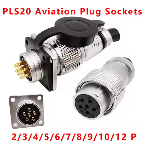 PLS20 Aviation Connector 2/3/4/5/6/7/8/9/10/12 Pin Air Carrier Male Female Plug Connector WS20 TP20 