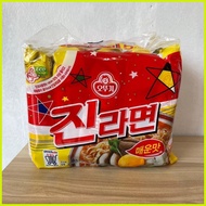 ۞ ◹ △ YLOS Jin Ramen by Ottogi WHOLESALE (5pcs)Korean instant noodles Mild & spicy flavor